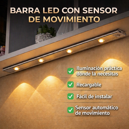 Barra LED Modern con Sensor de Movimiento 50 cm 💡