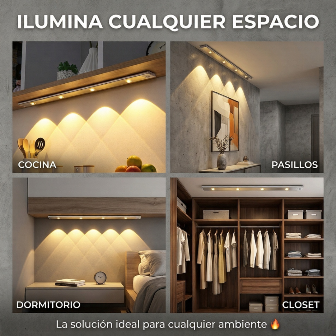 Barra LED Modern con Sensor de Movimiento 50 cm 💡