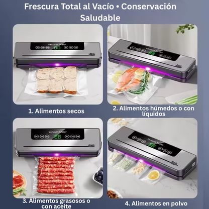 Selladora al Vacío 5 en 1 Sella y Conserva tus Alimentos Fácilmente