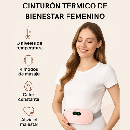 Cinturón Térmico con Masaje Vibratorio para Bienestar Femenino ⭐