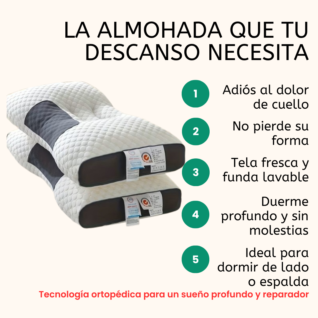Almohada Ortopédica Cervical 3D💤✨