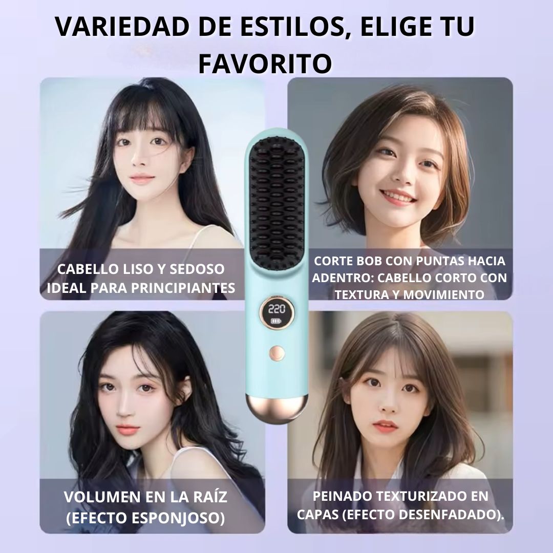 Mini Cepillo Alisador Pro Inalámbrico - Tu Salón de Belleza en la Cartera 👜✨
