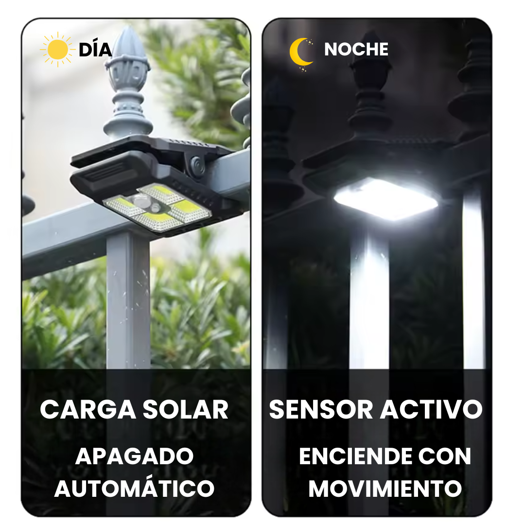 💡 Lámpara Solar con Sensor de Movimiento y Clip